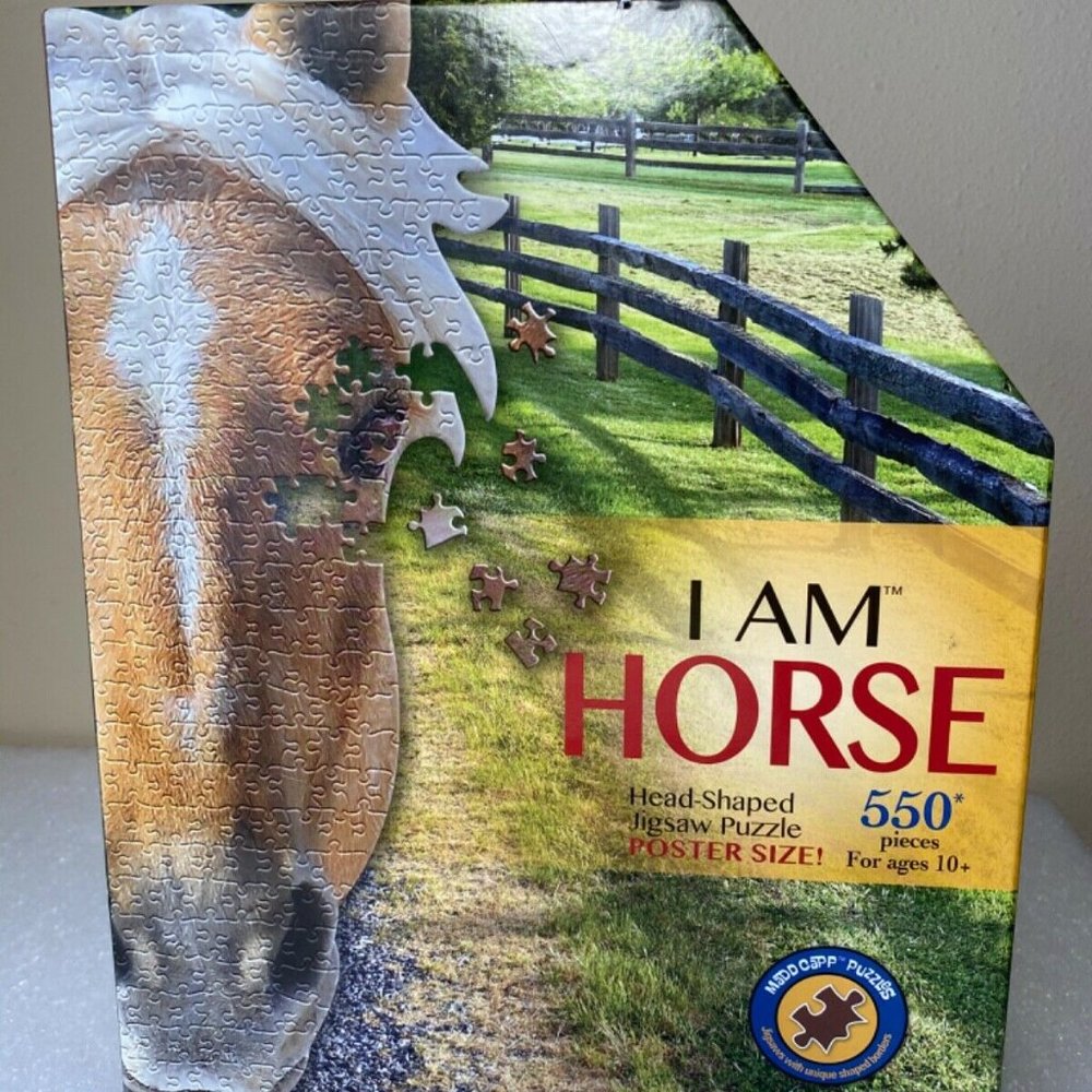 I AM HORSE 550 Piece Head Shaped Jigsaw Puzzle